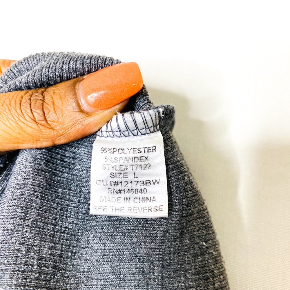 FASHION NOVA Gray Ribbed Mini Dress Size Large - Picture 4 of 5